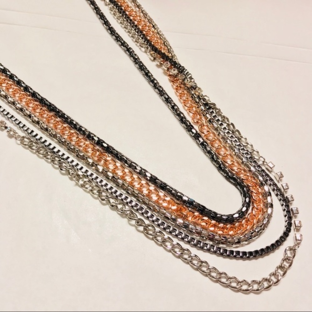 Multi Chain Long Necklace